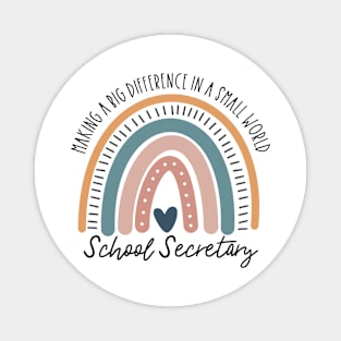 School Secretary Boho Rainbow Magnet